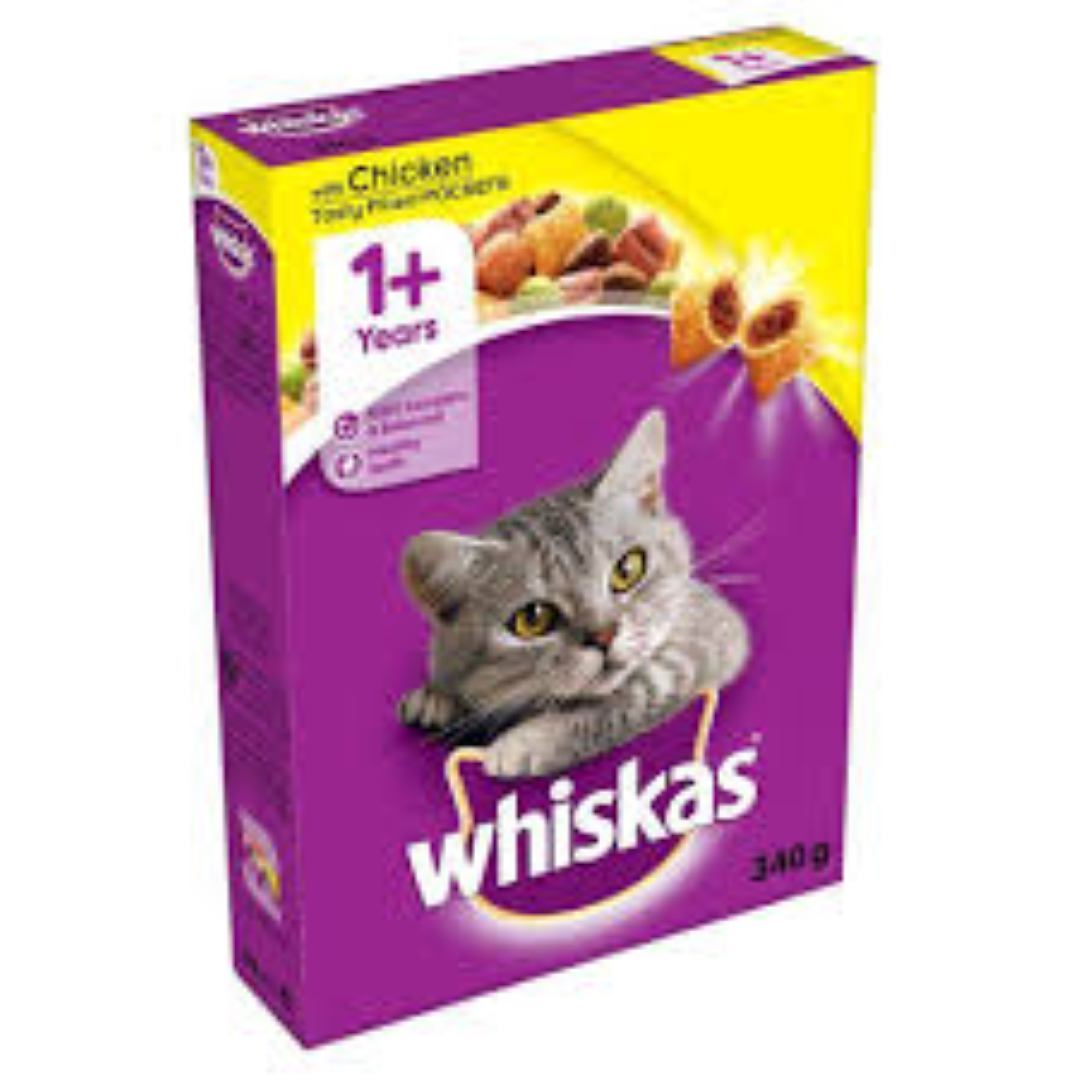 WHISKAS WITH CHICKEN TASTY FILLED 340G